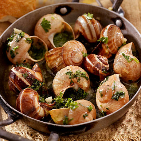 Court-bouillonéed French Snails