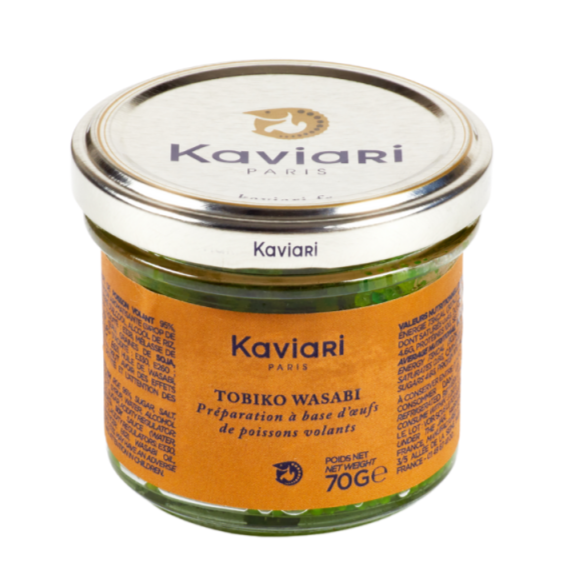 Préparation à base d'oeufs de poissons volants - Tobiko wasabi